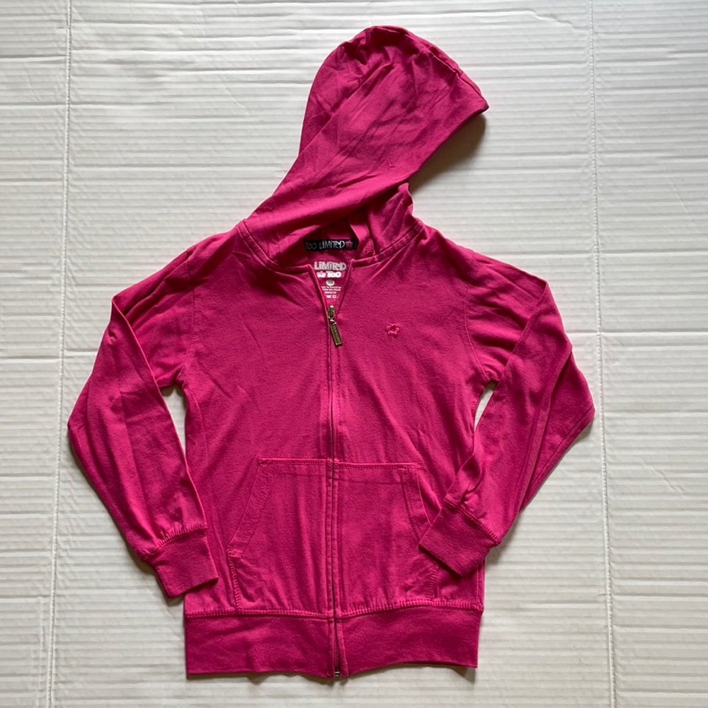 LIMITED TOO Girls Pink Hoodie Sweatshirt Size 7-8